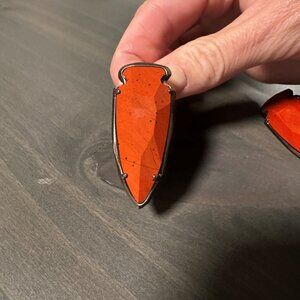 Kendra Scott Arrowhead Orange Earrings